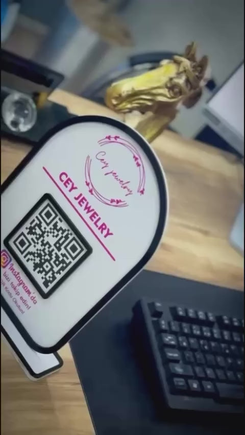 Kafe & Restoran Masa Üstü QR Menü Tabelası | Şık ve Kişiye Özel Tasarım